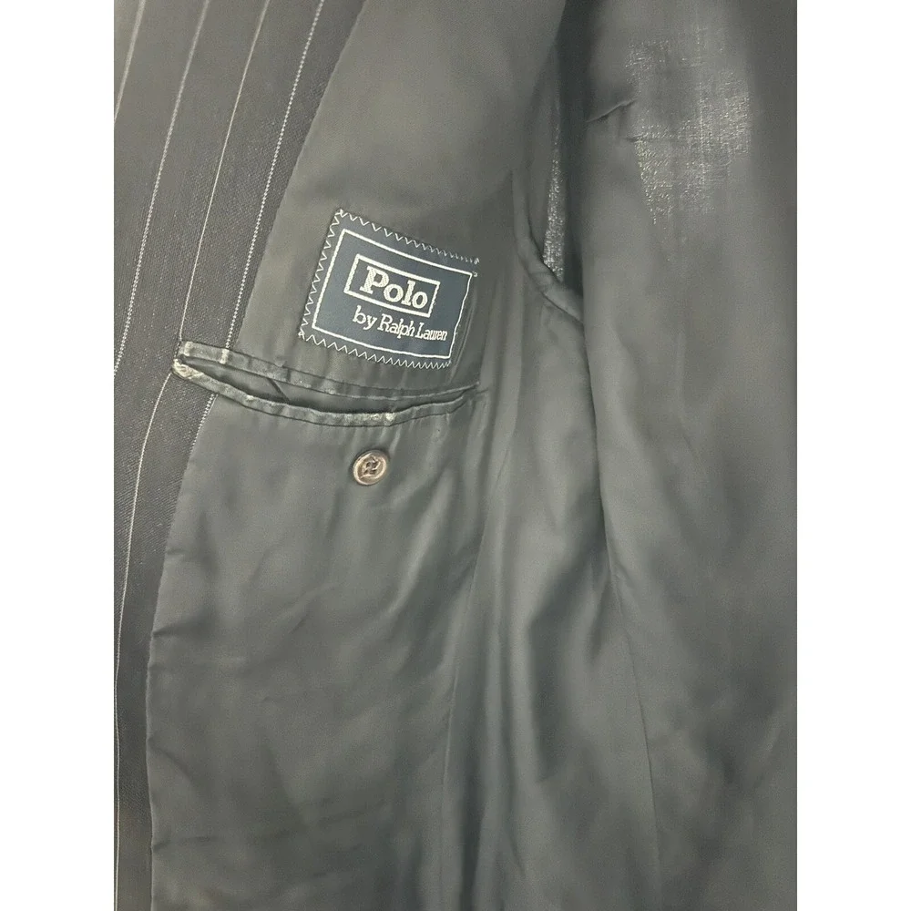 Polo by Ralph Lauren Men's Navy Blue Blazer Jacket 40L Blue Label *Made In Italy
